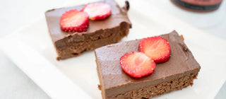 Terveellinen brownie suklaakuorrutuksella